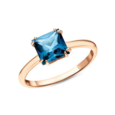 Золотое кольцо с топазом природным