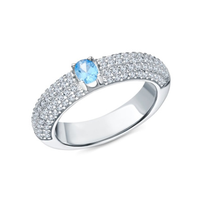 Серебряное кольцо с фианитами