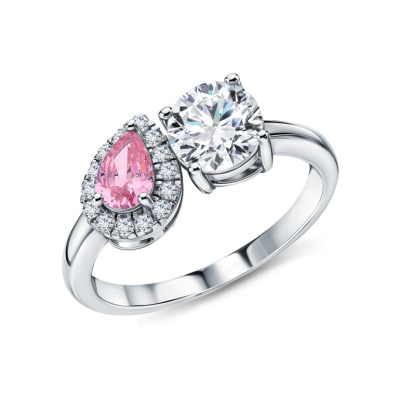 Серебряное кольцо с фианитами