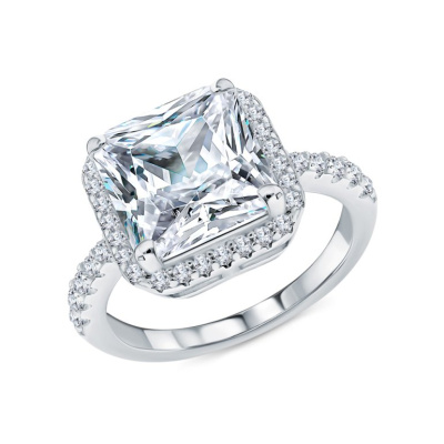 Серебряное кольцо с фианитами