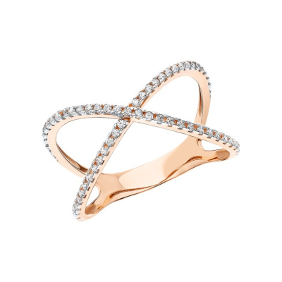 Золотое кольцо с кубическим цирконием