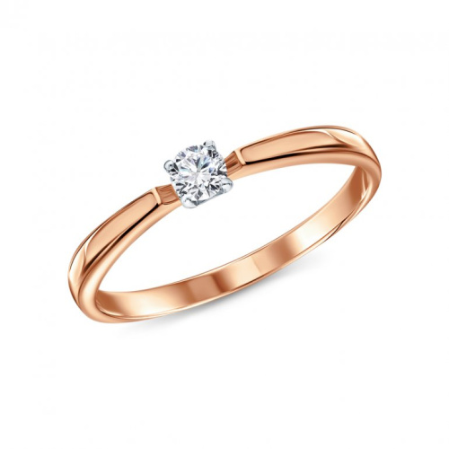 Золотое кольцо с бриллиантами природными