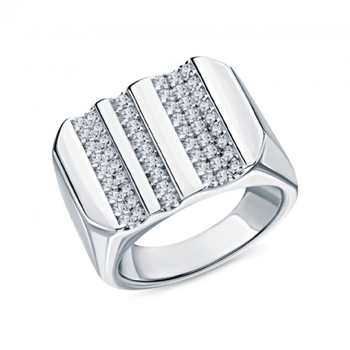 Серебряное кольцо с фианитами