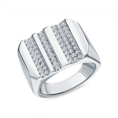 Серебряное кольцо с фианитами