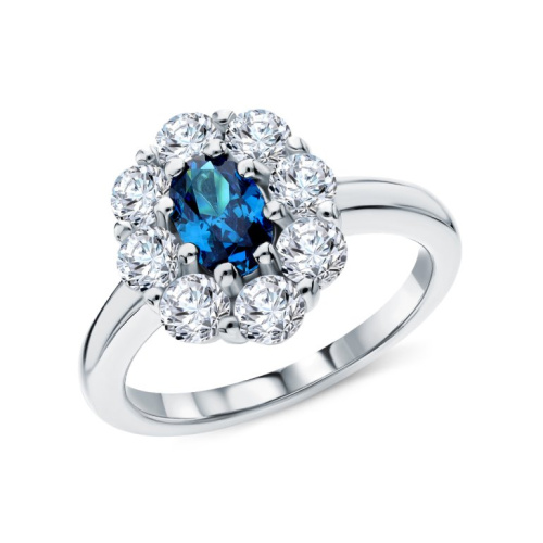 Серебряное кольцо с фианитами