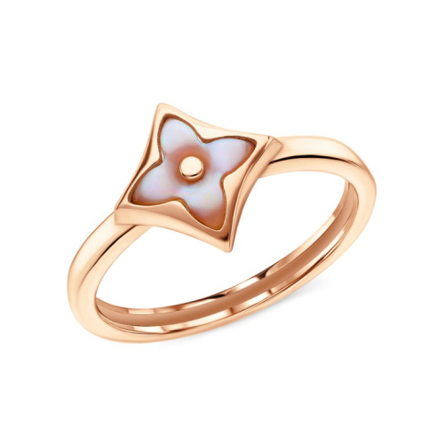 Золотое кольцо с перламутром природным