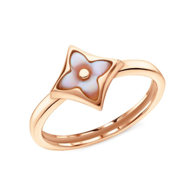 Золотое кольцо с перламутром природным