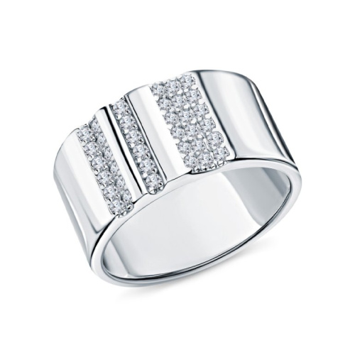 Серебряное кольцо с фианитами