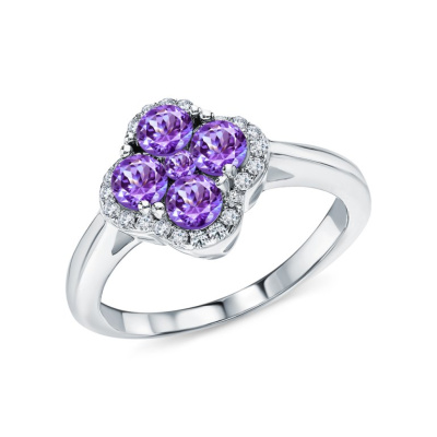 Серебряное кольцо с фианитами