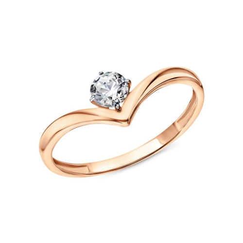 Золотое кольцо с фианитами