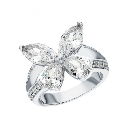 Серебряное кольцо с фианитами