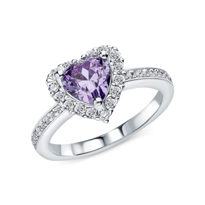 Серебряное кольцо с фианитами