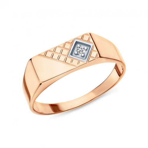 Золотое кольцо с фианитами