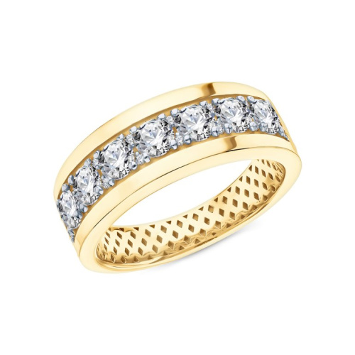 Золотое кольцо с фианитами