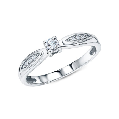 Золотое кольцо с бриллиантами природными