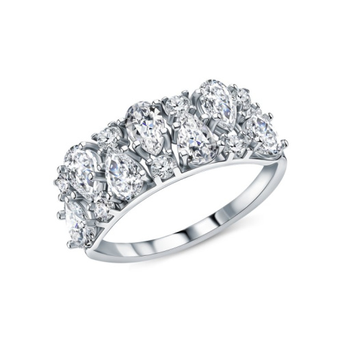 Серебряное кольцо с фианитами