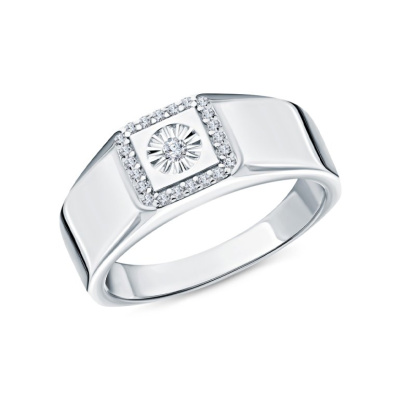 Серебряное кольцо с фианитами