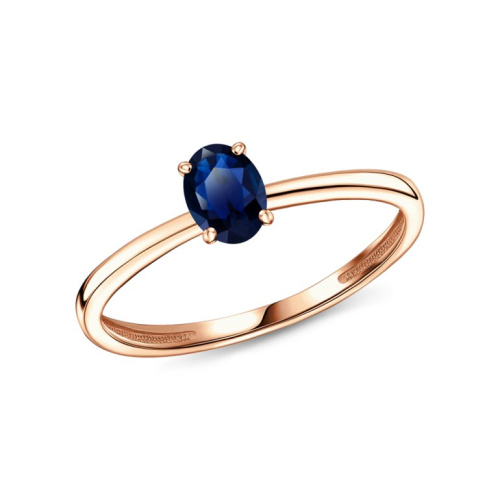 Золотое кольцо с сапфирами природными