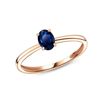 Золотое кольцо с сапфирами природными