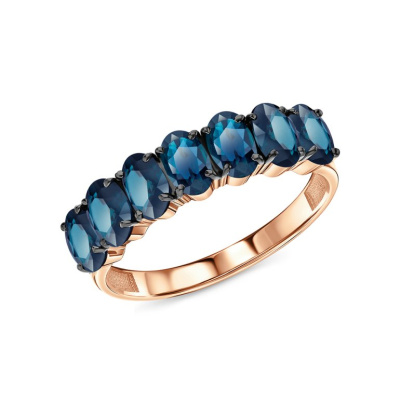 Золотое кольцо с топазами природными