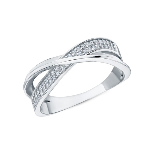 Серебряное кольцо с фианитами