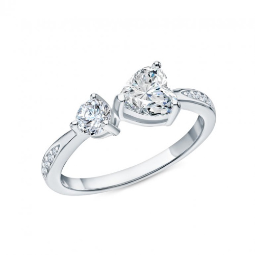 Серебряное кольцо с фианитами