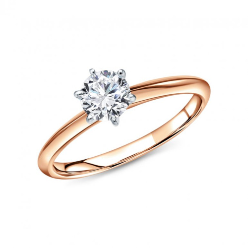 Золотое кольцо с бриллиантами природными