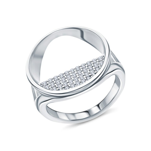 Серебряное кольцо с фианитами