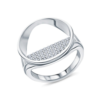 Серебряное кольцо с фианитами