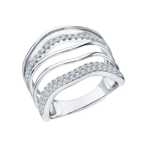 Серебряное кольцо с фианитами