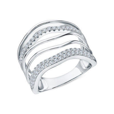 Серебряное кольцо с фианитами