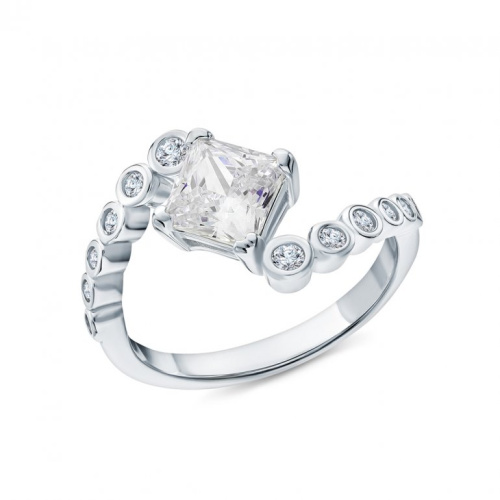 Серебряное кольцо с фианитами