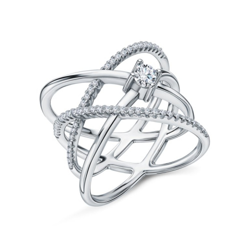 Серебряное кольцо с фианитами