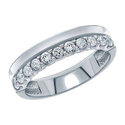 Золотое кольцо с бриллиантами природными