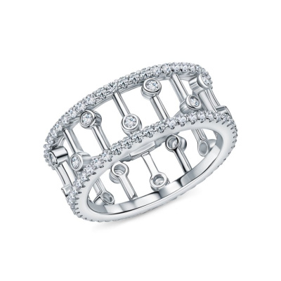 Серебряное кольцо с фианитами