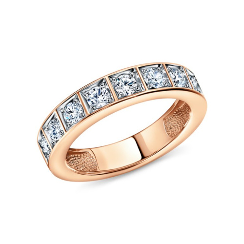 Золотое обручальное кольцо с бриллиантами