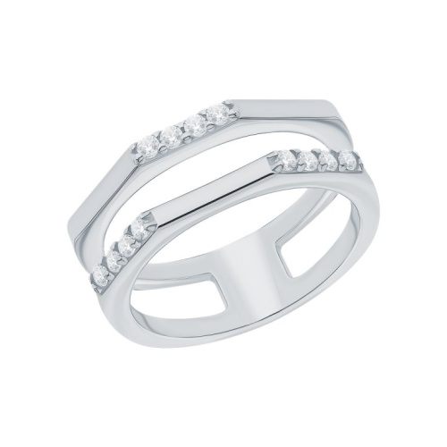 Серебряное кольцо с фианитами