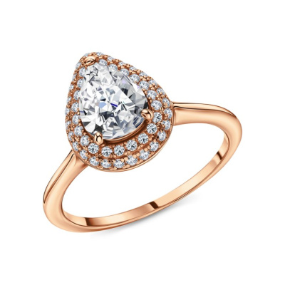 Серебряное кольцо с фианитами