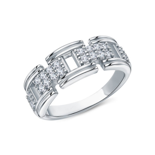 Серебряное кольцо с фианитами