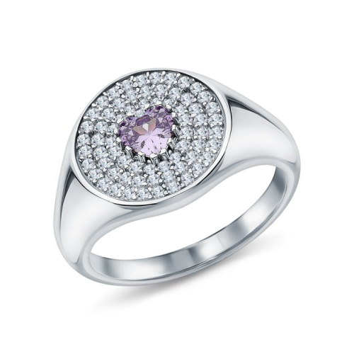 Серебряное кольцо с фианитами