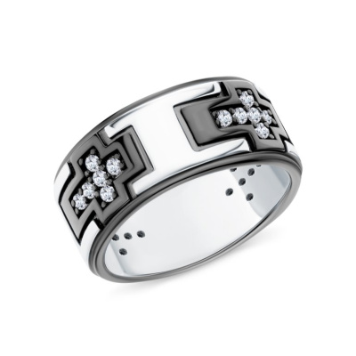 Серебряное кольцо с фианитами