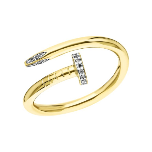 Золотое кольцо с фианитами