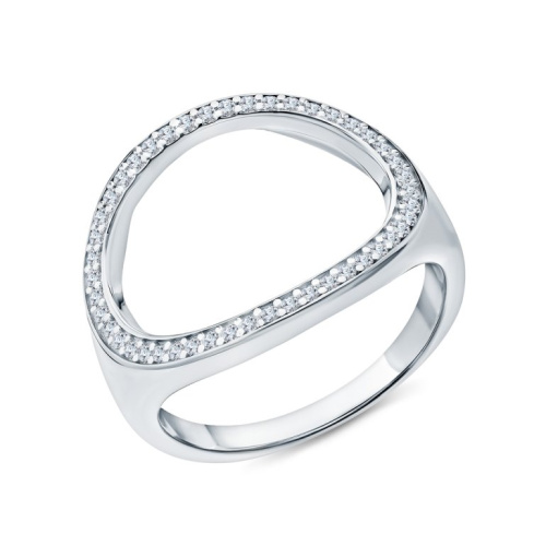 Серебряное кольцо с фианитами