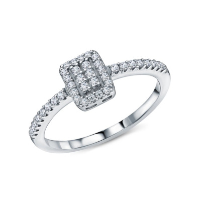 Серебряное кольцо с фианитами