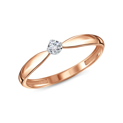 Золотое кольцо с бриллиантами природными