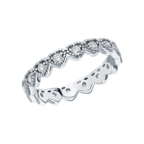 Серебряное кольцо с фианитами