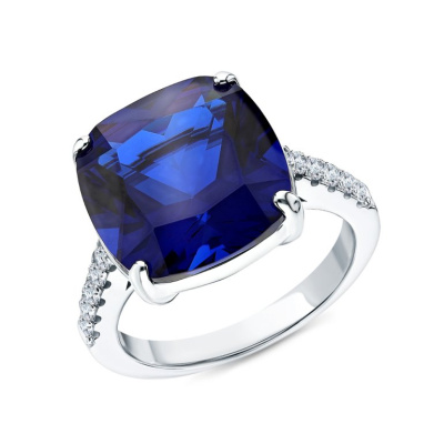 Серебряное кольцо с фианитами и алпанитом