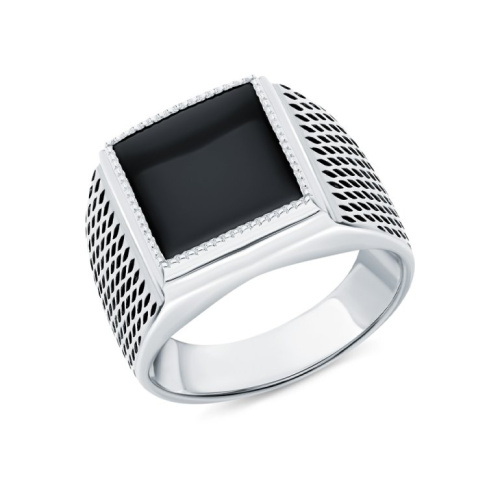 Серебряное кольцо с агатами природными