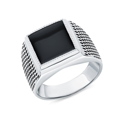 Серебряное кольцо с агатами природными