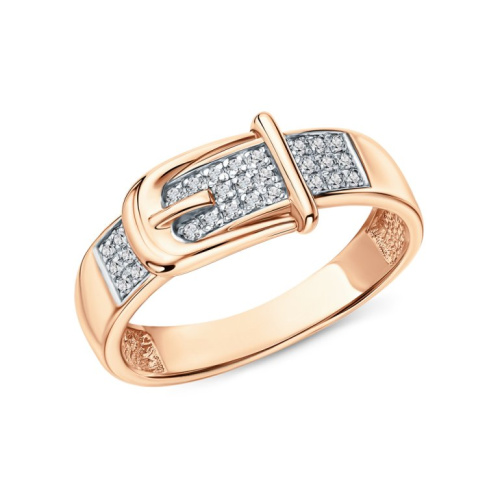 Золотое кольцо с фианитами